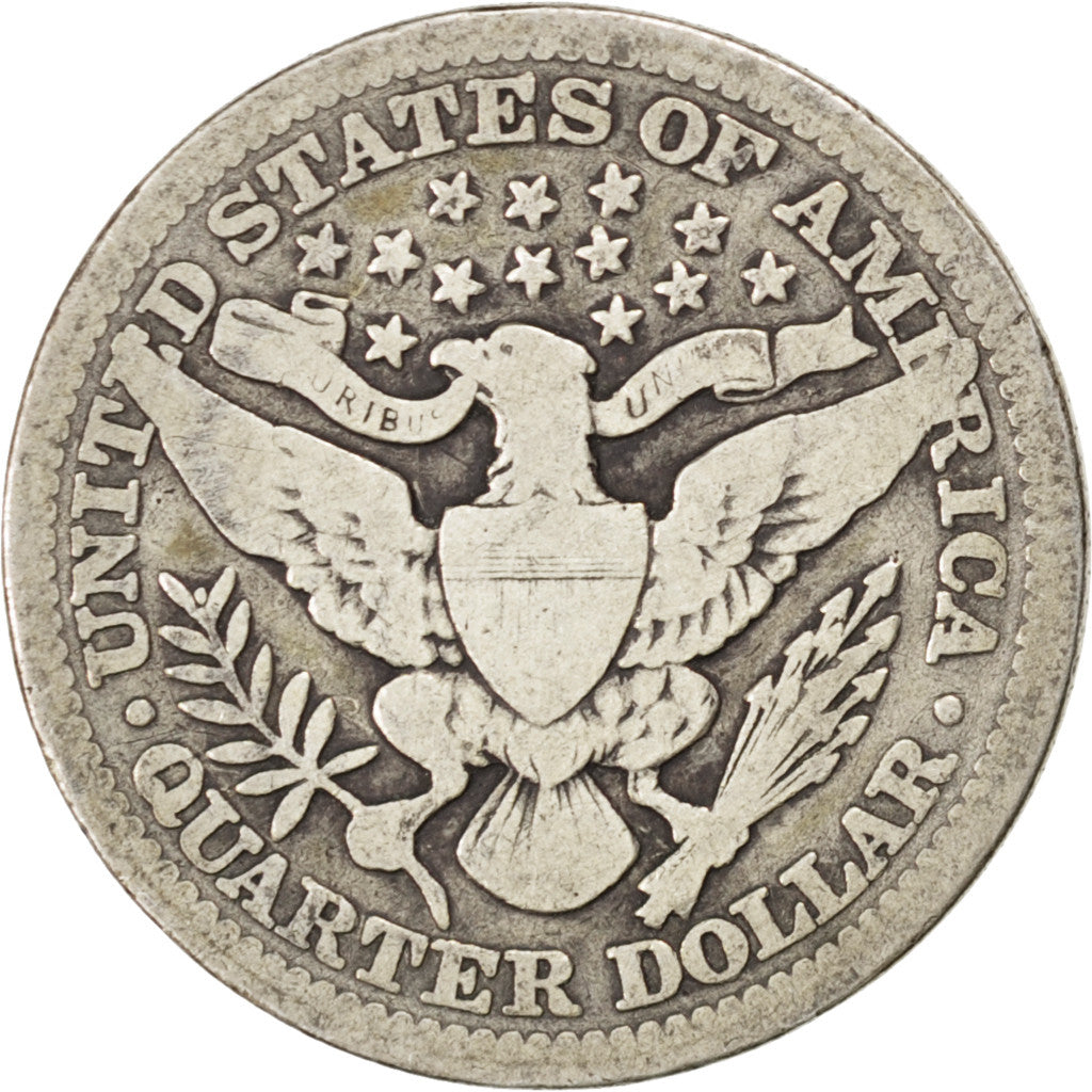 Coin, United States, Barber Quarter, Quarter, 1915, U.S. Mint, Philadelphia
