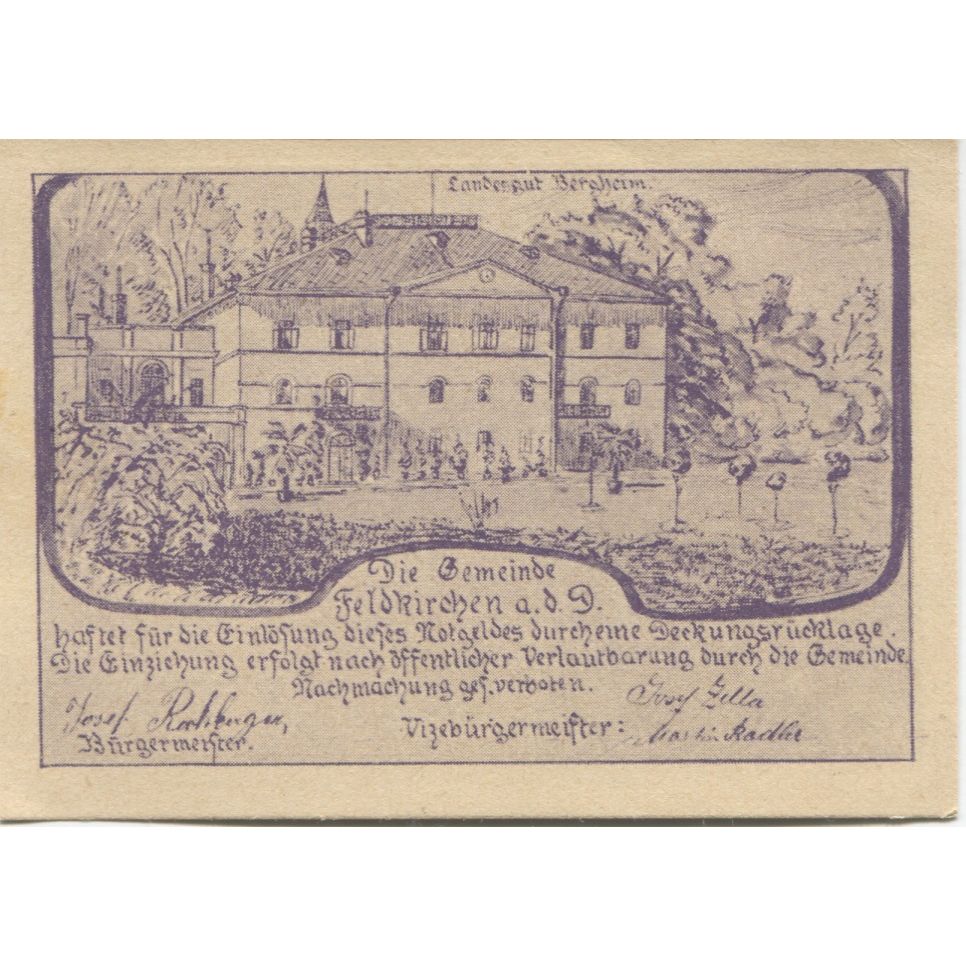 Billete, Austria, Feldkirchen, 30 Heller, fleuve, 1920, SC, Mehl:FS 197g