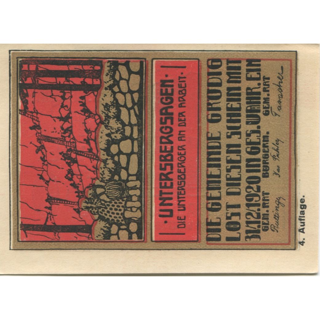 Billete, Austria, Grödig, 30 Heller, montagne 1920-12-31, SC, Mehl:FS 290a