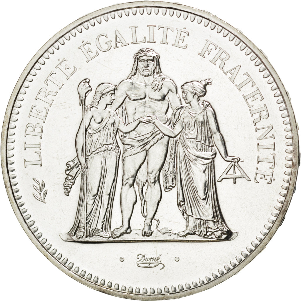 FRANCE, Hercule, 50 Francs, 1980, Paris, KM #941.1, MS(65-70), Silver, 41,...