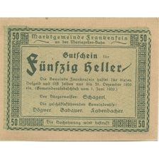 Banknote, Austria, Frankenfels 50 Heller, montagne, 1920 UNC(63) Mehl:FS 208a