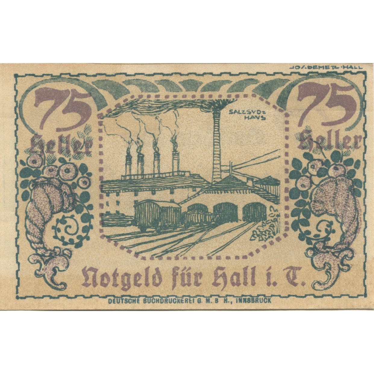Banknote, Austria, Hall, 75 Heller, Usine 1920-10-31, UNC(63), Mehl:FS 343a