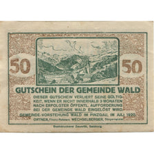 Banknote, Austria, Wald, 50 Heller, paysage, 1920, AU(55-58), Mehl:FS 1129Ia
