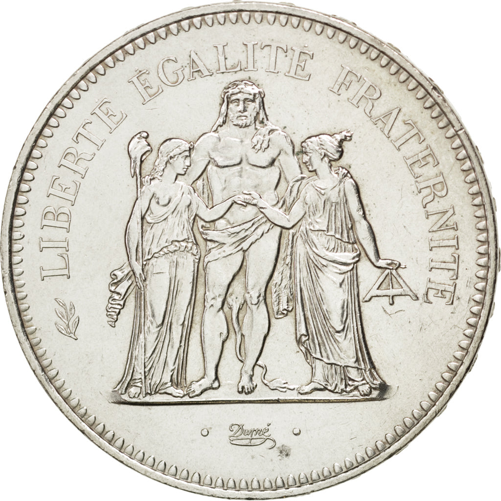 FRANCE, Hercule, 50 Francs, 1979, Paris, KM #941.1, AU(55-58), Silver, 41,...