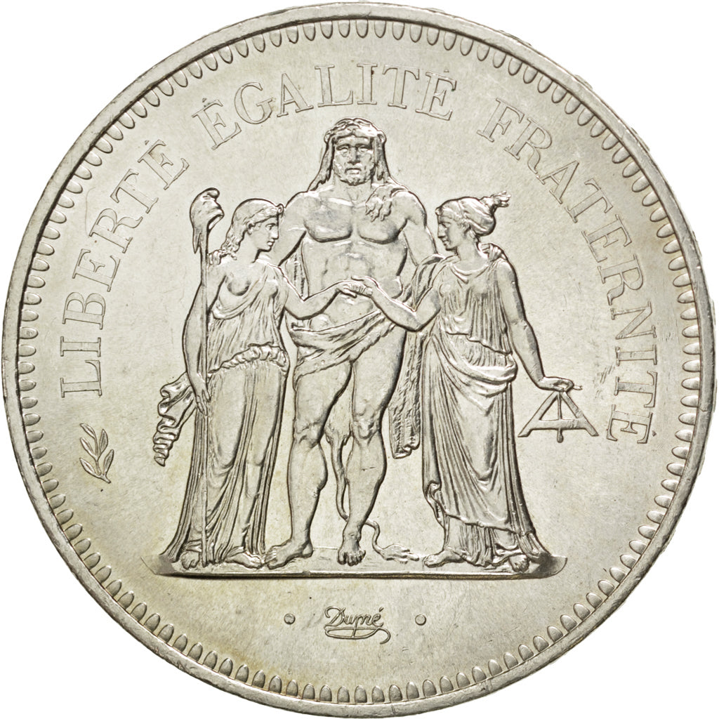 Vème République, 50 francs Hercule 1977, KM 941.1