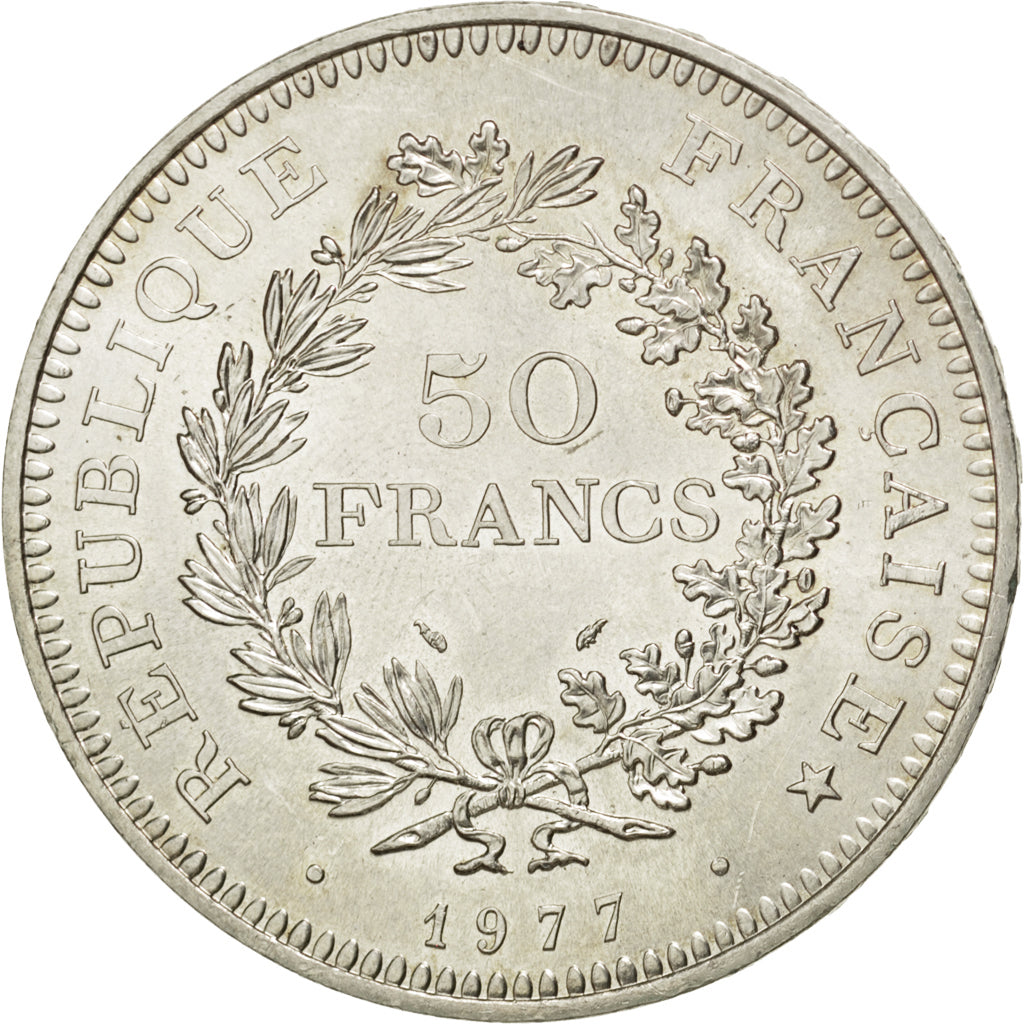 Vème République, 50 francs Hercule 1977, KM 941.1