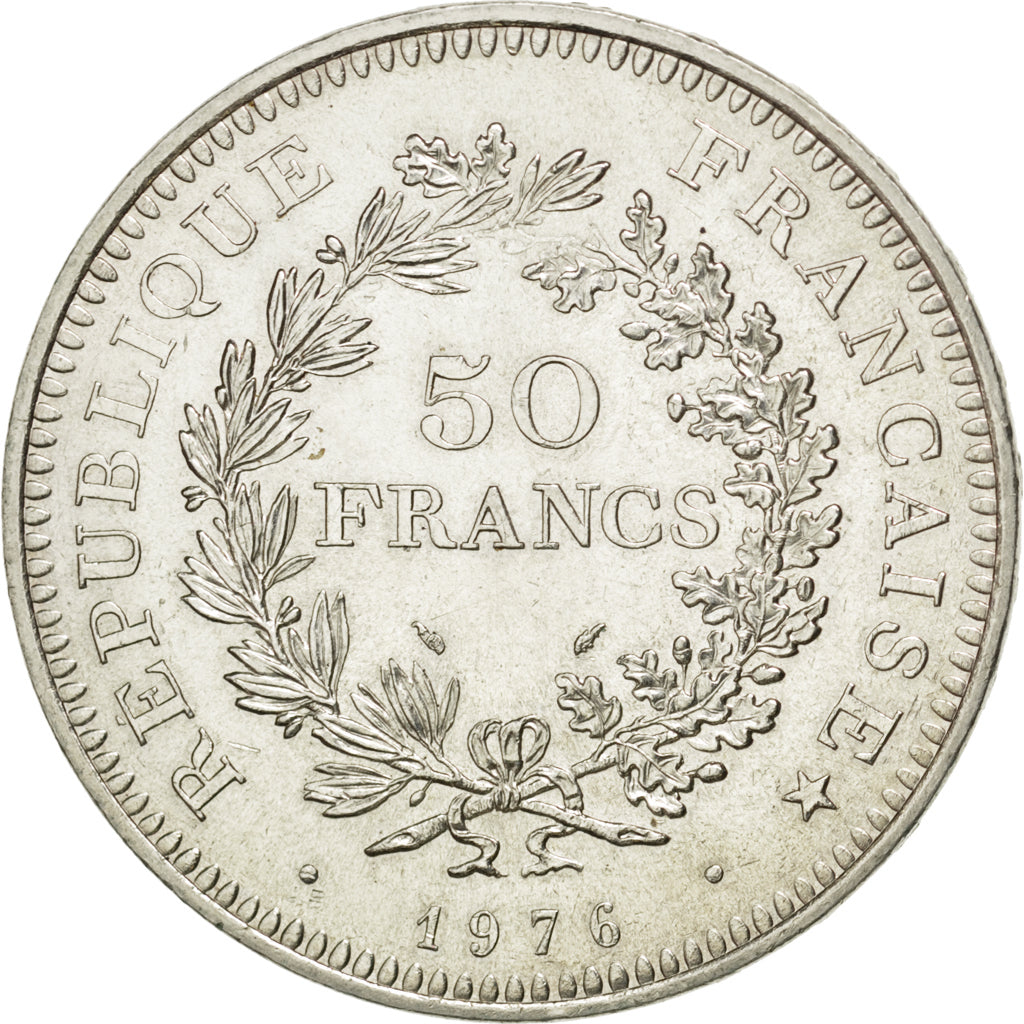 Vème République, 50 francs Hercule 1976, KM 941.1