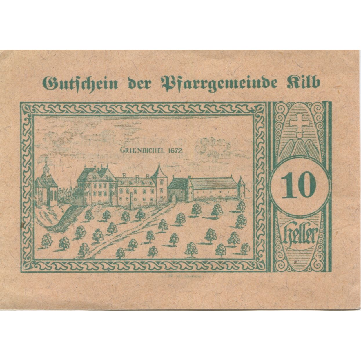 Banknote, Austria, Kilb, 10 Heller, château 1920-12-31, UNC(63), Mehl:FS 437I