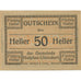 Banconote, Austria, Helpfau, 50 Heller, Eglise 1920-10-31, SPL Mehl:FS 365Ia