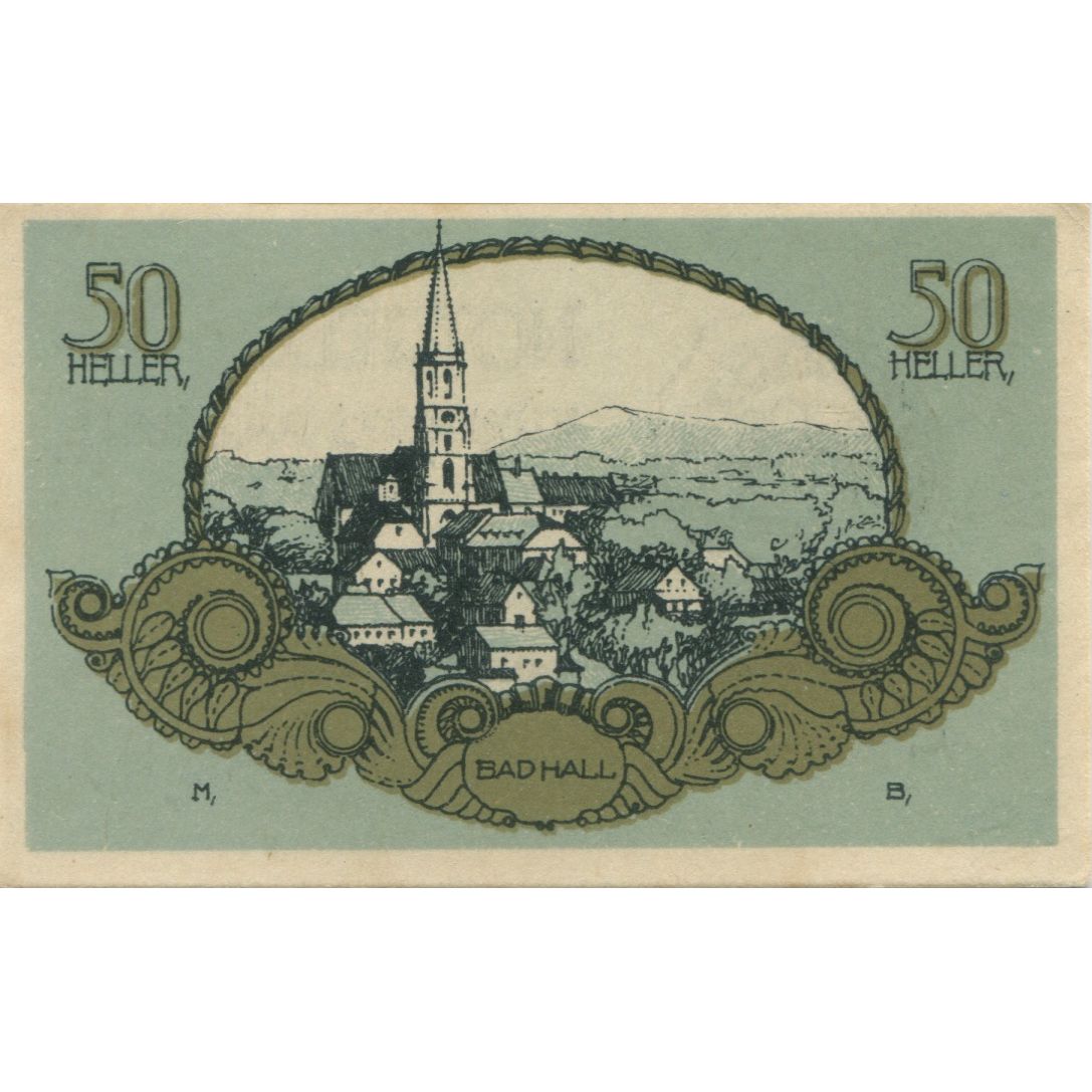 Banknot, Austria, Bad Hall, 50 Heller, village 1920-12-31, UNC(63) Mehl:FS 76IIa