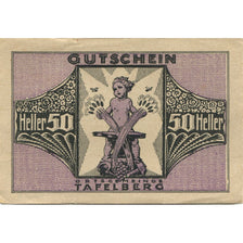 Banknote, Austria, Tafelberg, 50 Heller, Monument, 1920, AU(55-58) Mehl:FS 1054