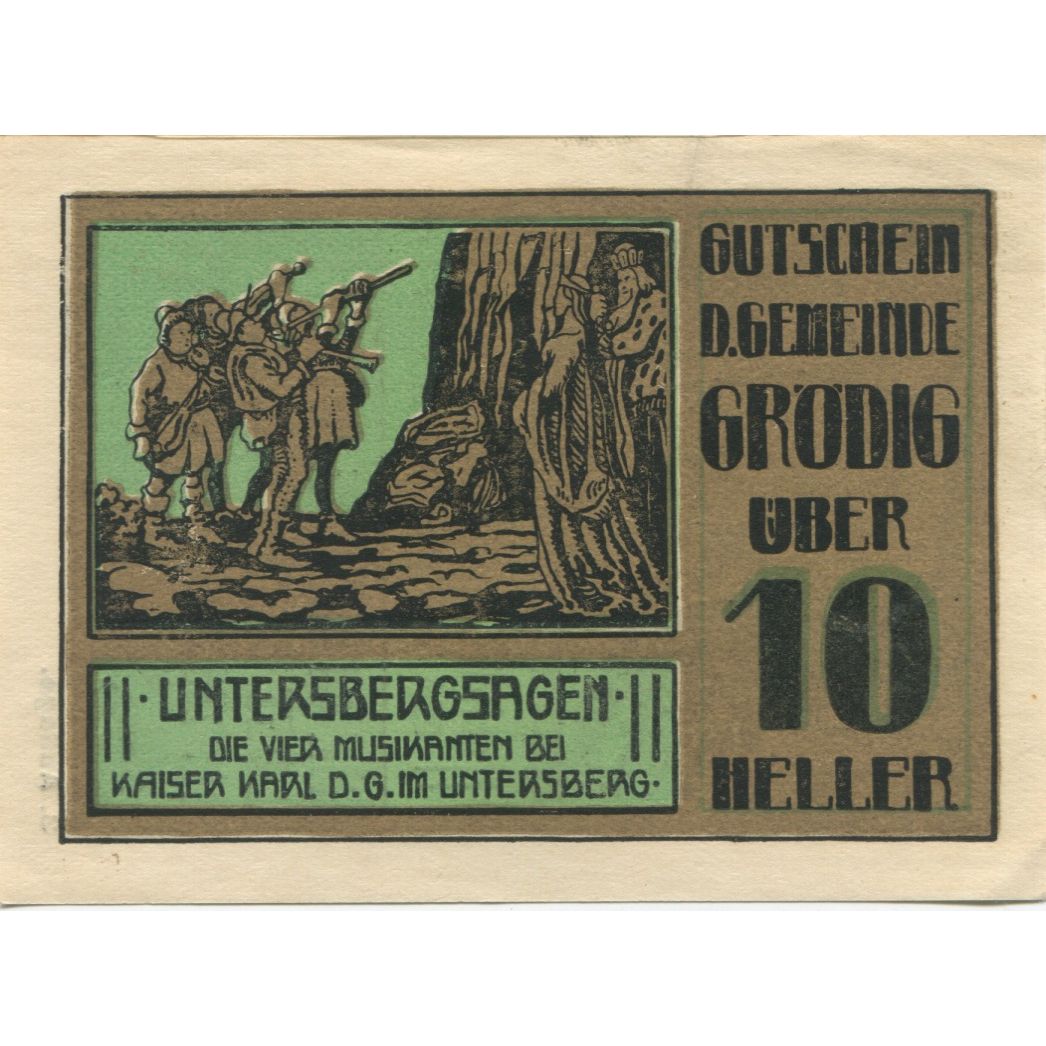 Nota, Áustria, Grödig, 10 Heller, soldat 1920-12-31, UNC(63), Mehl:FS 290e
