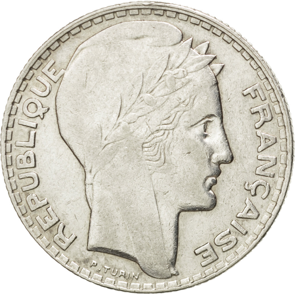 FRANCE, Turin, 10 Francs, 1930, Paris, KM #878, EF(40-45), Silver, 28, Gadoury..