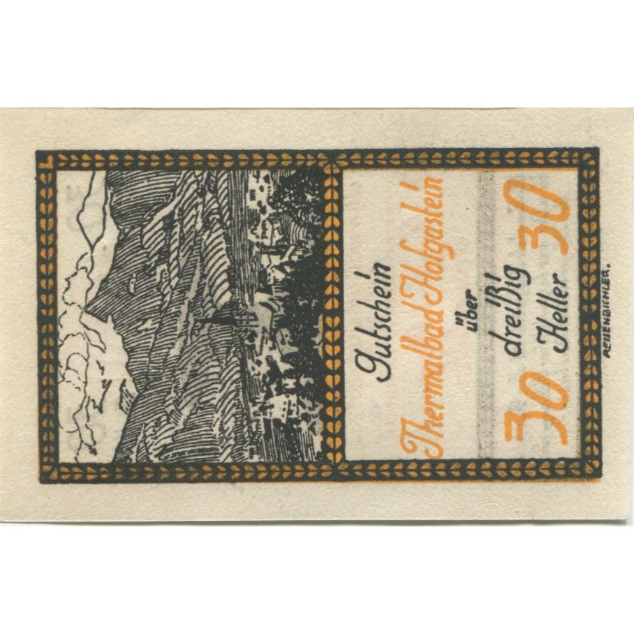 Banknot, Austria, Hofgastein, 30 Heller fontaine 1920-12-31, UNC(63) Mehl:FS 384