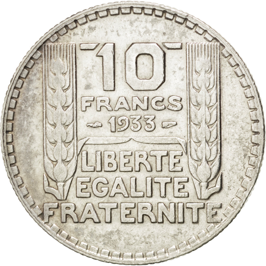 FRANCE, Turin, 10 Francs, 1933, Paris, KM #878, EF(40-45), Silver, 28, Gadoury..