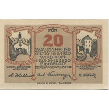 Banknote, Austria, Hallein, 20 Heller, Eglise, 1920 UNC(63) Mehl:FS 344