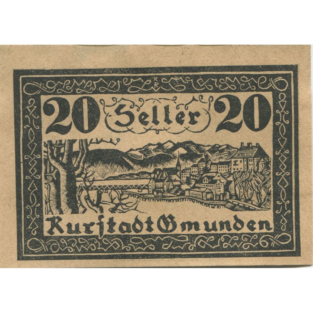 Banknote, Austria, Gmunden, 20 Heller, village, 1920, UNC(63), Mehl:FS 240III