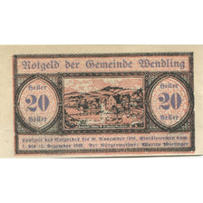 Banknote, Austria, Wendling, 20 Heller, paysage, 1920 UNC(63) Mehl:FS 1170a