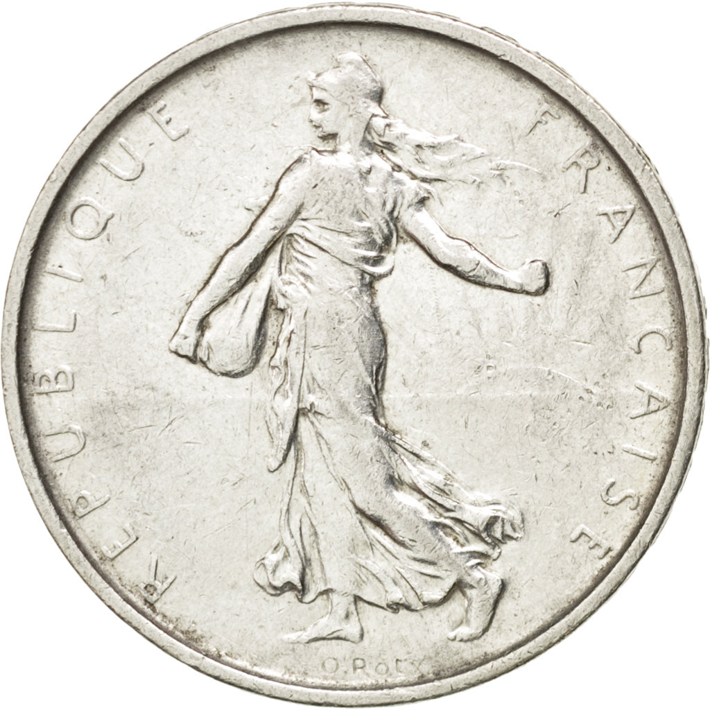 FRANCE, Semeuse, 5 Francs, 1966, KM #926, AU(55-58), Silver, 19, Gadoury #770,..