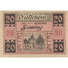 Banknote, Austria, Gaming, 20 Heller, château, 1920 UNC(63) Mehl:FS 220a