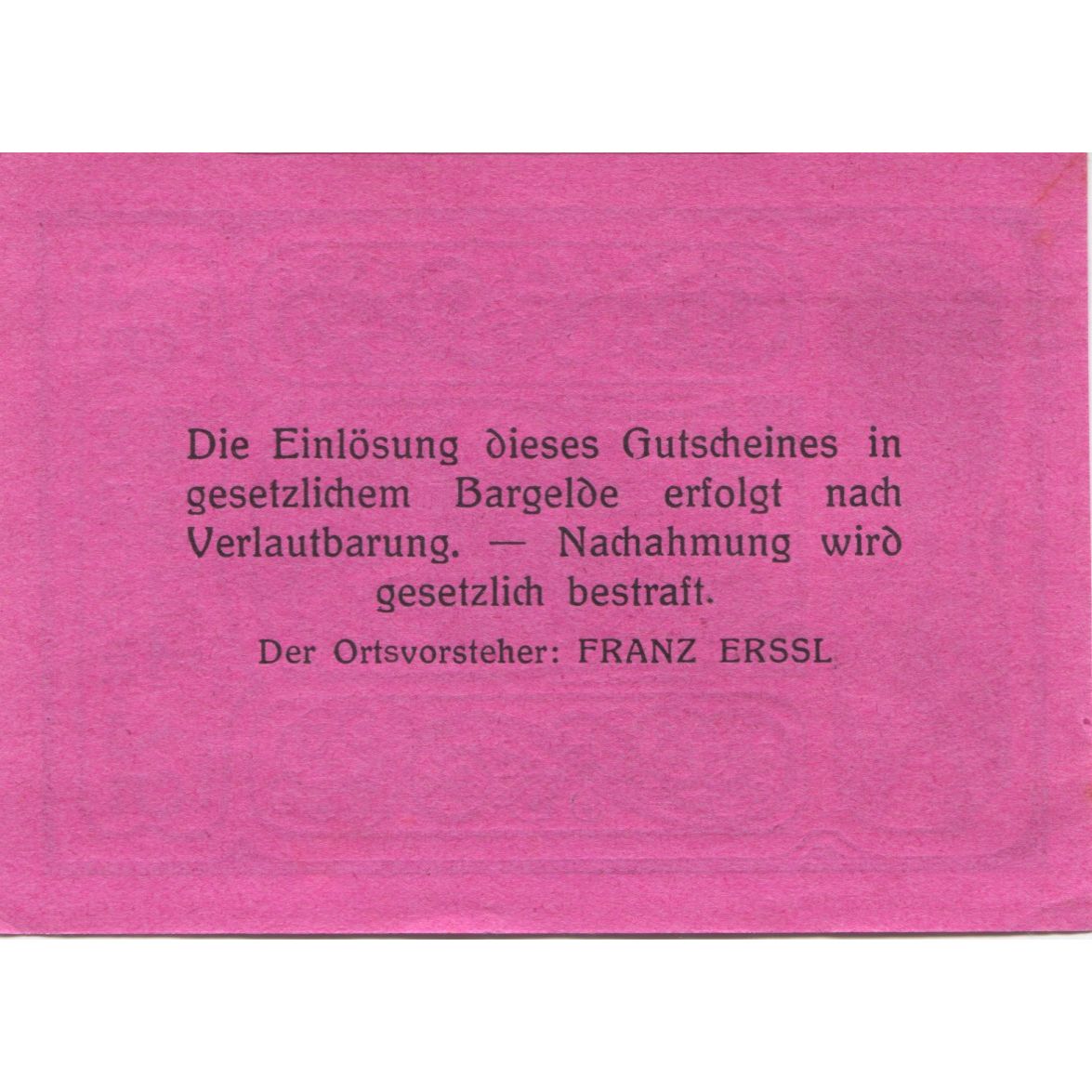 Banknote, Austria, Hart, 75 Heller, personnage, 1920, UNC(63), Mehl:FS 351IIIa
