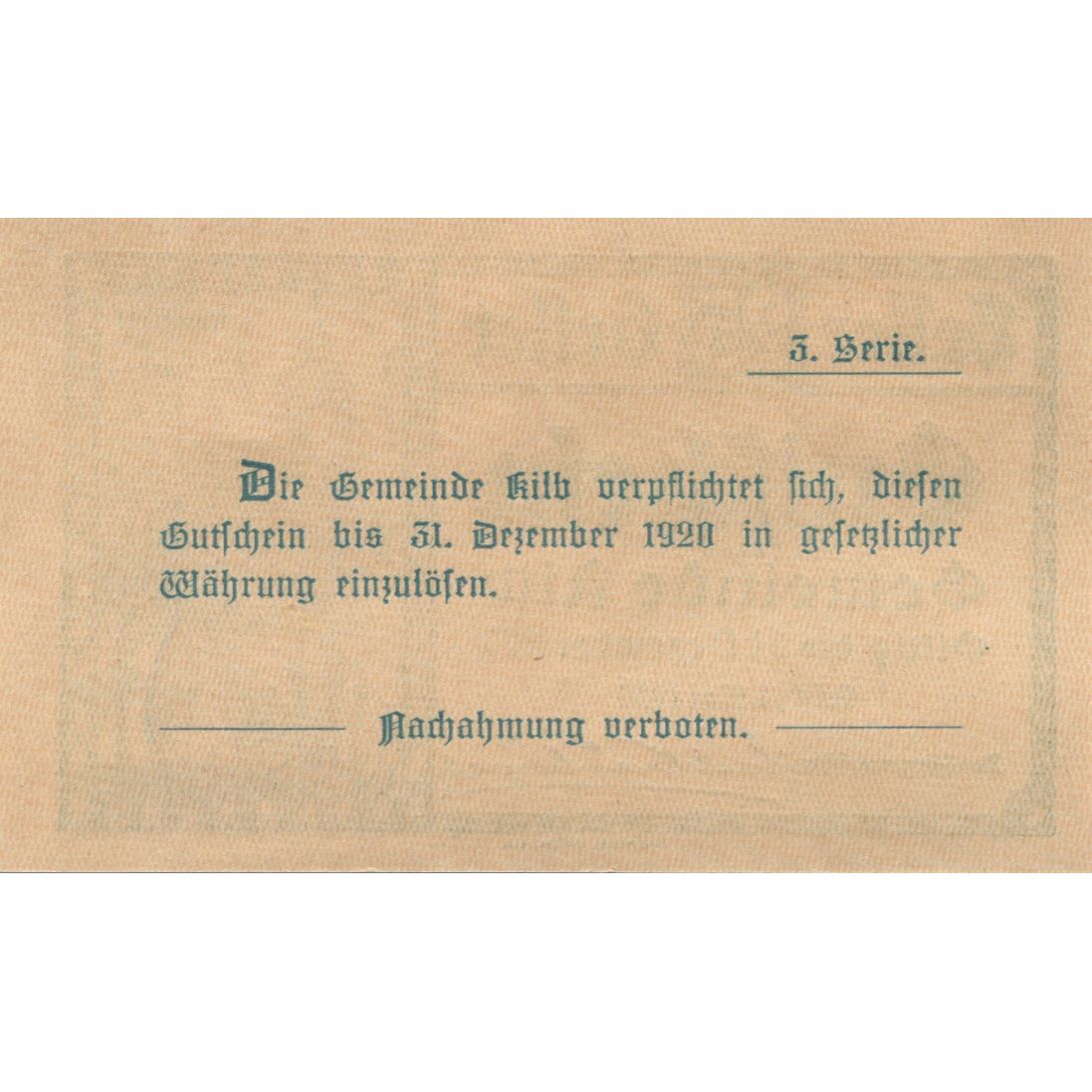 Banknote, Austria, Kilb, 25 Heller, Eglise 1920-12-31, UNC(63), Mehl:FS 436IIa