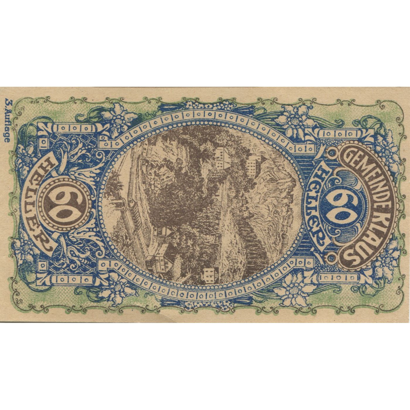 Banknote, Austria, Klaus, 60 Heller, paysage 1920-06-15, UNC(63), Mehl:FS 454
