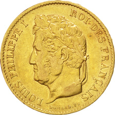Munten, Frankrijk, Louis-Philippe, 40 Francs, 1833, Paris, ZF, Goud, KM:747.1