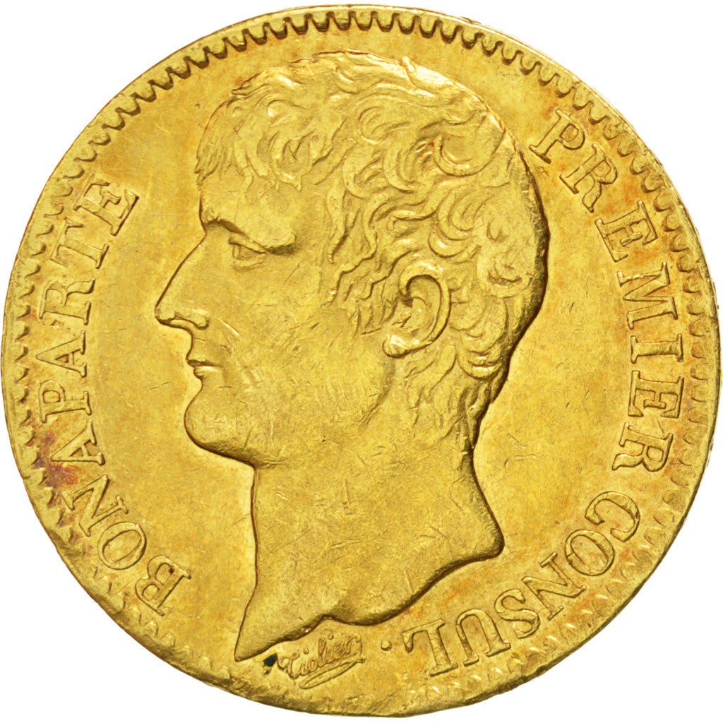 FRANCE, Napoléon I, 40 Francs, 1803, Paris, KM #652, AU(50-53), Gold, Gadoury #.