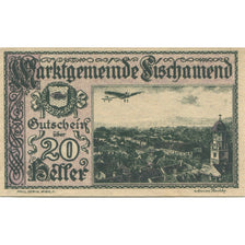 Banknote, Austria, Fischamend, 20 Heller, avion, 1920 UNC(63) Mehl:FS 202