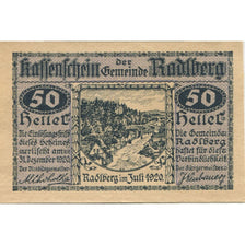 Geldschein, Österreich, Radlberg, 50 Heller, paysage 1920-12-31 UNZ- Mehl:FS 933