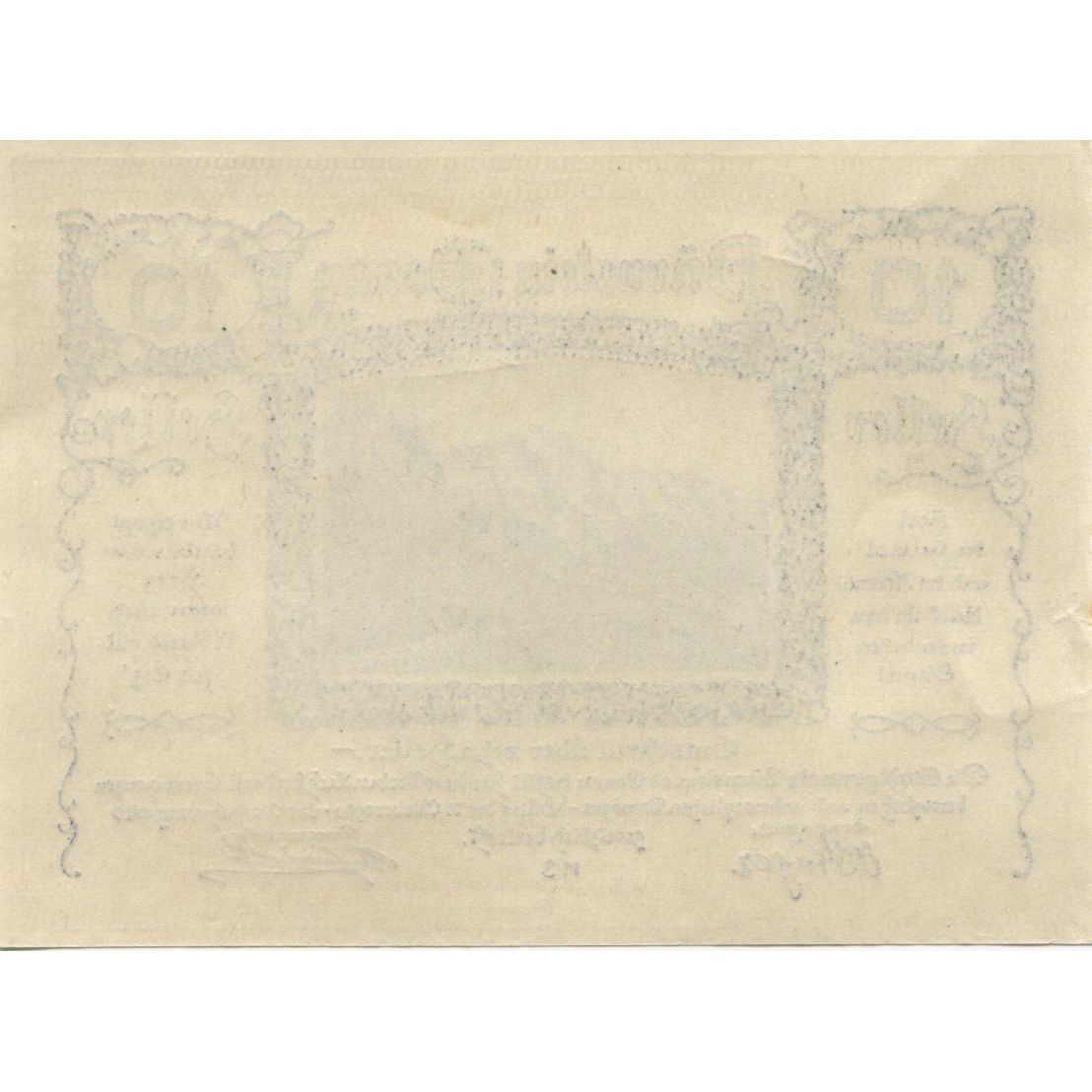 Banknote, Austria, Dürnstein, 10 Heller, montagne, 1920 UNC(63) Mehl:FS 138