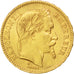Francia, Napoleon III, Napoléon III, 20 Francs, 1865, Strasbourg, BB+, Oro,...