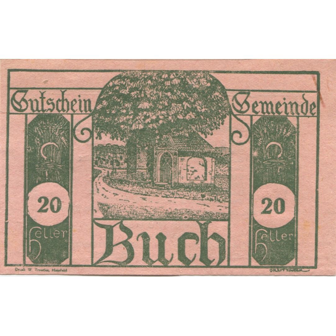 Banknote, Austria, Buch, 20 Heller, route 1920-10-30, UNC(63), Mehl:FS 113a