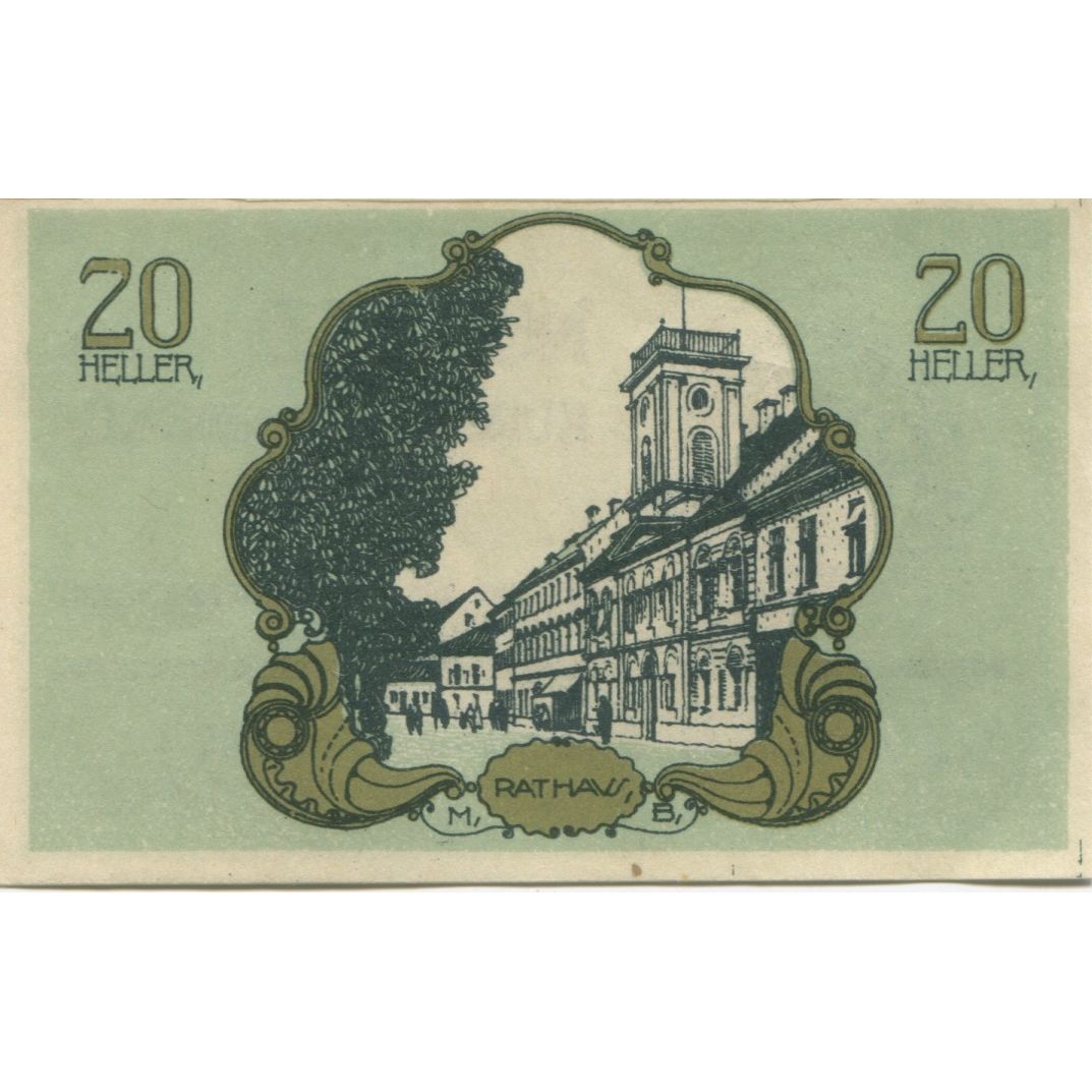 Banknote, Austria, 20 Heller, mairie, 1920, 1920-12-31, UNC(63), Mehl:FS 76Ia