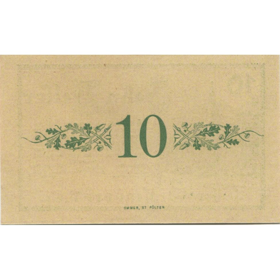 Banknote, Austria, Grafendorf, 10 Heller, Eglise, 1920 UNC(63) Mehl:FS 682a