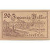 Banknote, Austria, Grafendorf, 20 Heller, village, 1920 UNC(63) Mehl:FS 682a