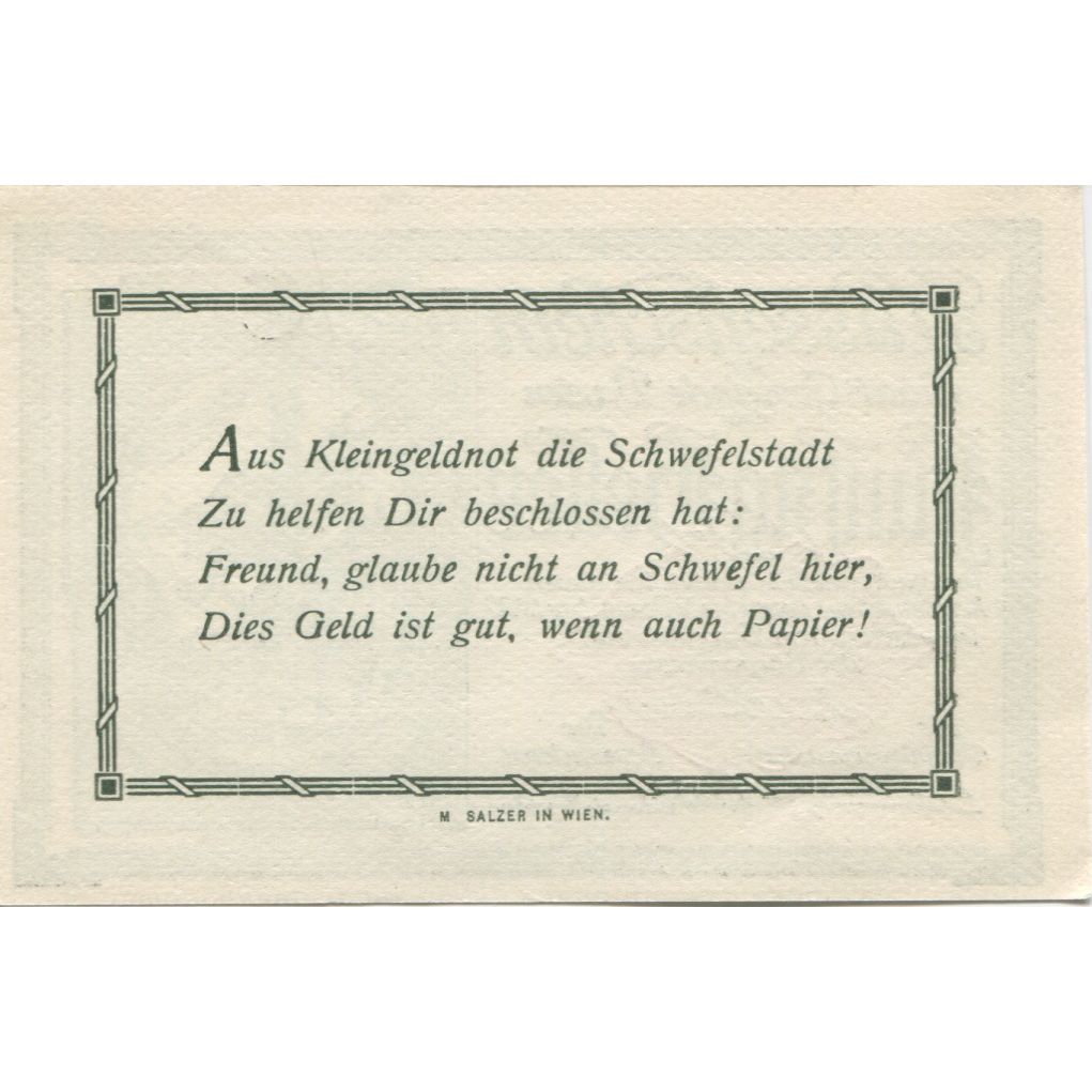 Banknote, Austria, Baden, 50 Heller, Monument, 1920 UNC(63) Mehl:FS 74a
