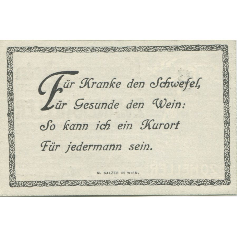 Banknote, Austria, Baden, 20 Heller, château, 1920 UNC(63) Mehl:FS 74a