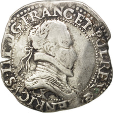 FRANCE, Franc au Col Plat, 1579, Amiens, VF(30-35), Silver, Sombart #4714, 13.71