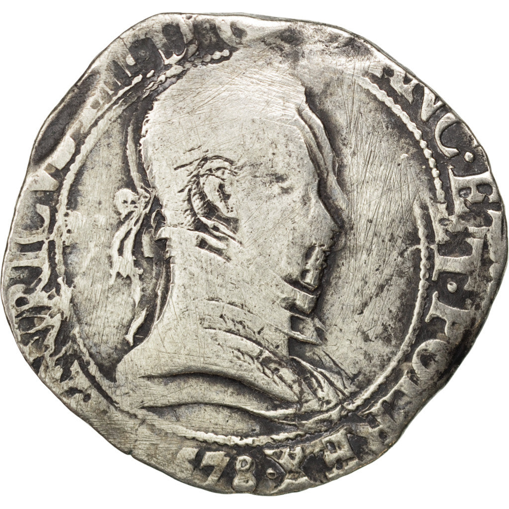 Francia, Franc au Col Plat, 1578, B, Argento, Sombart:4714
