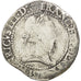 FRANCE, Franc au Col Plat, 1578, Lyons, F(12-15), Silver, Sombart #4714, 13.87