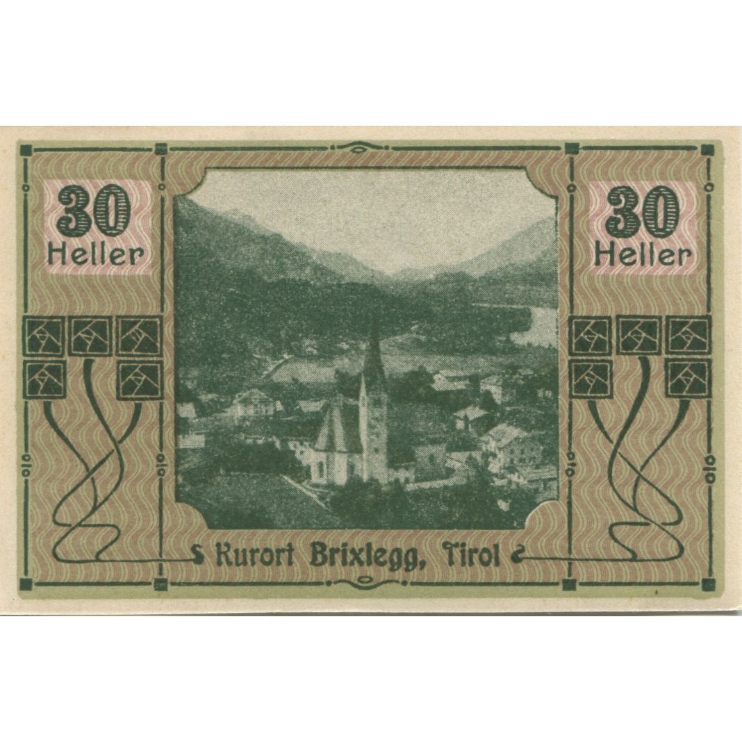 Banknote, Austria, Brixlegg, 30 Heller, portrait, 1920, UNC(63) Mehl:FS 104a