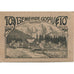 Billet, Autriche, Gosau, 10 Heller, chalet, 1920, SPL, Mehl:FS 251