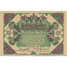Banconote, Austria, Vorderstoder, 70 Heller, Fleur, 1920, SPL, Mehl:FS 1120