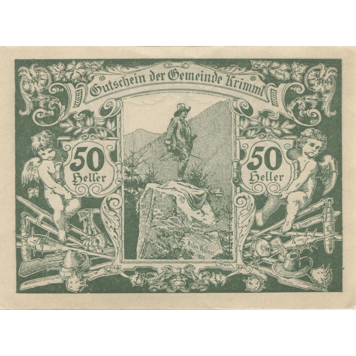 Banknote, Austria, Krimml, 50 Heller, Eglise 1920-12-31, UNC(63), Mehl:FS 483a
