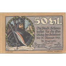 Banknote, Austria, Schwaz, 50 Heller, Monument, 1920 UNC(63) Mehl:FS 983a