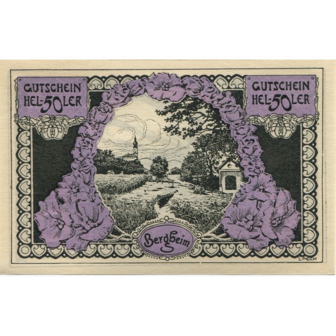 Banknote, Austria, Bergheim, 50 Heller, champs 1920-10-31, UNC(63) Mehl:FS 82Ia