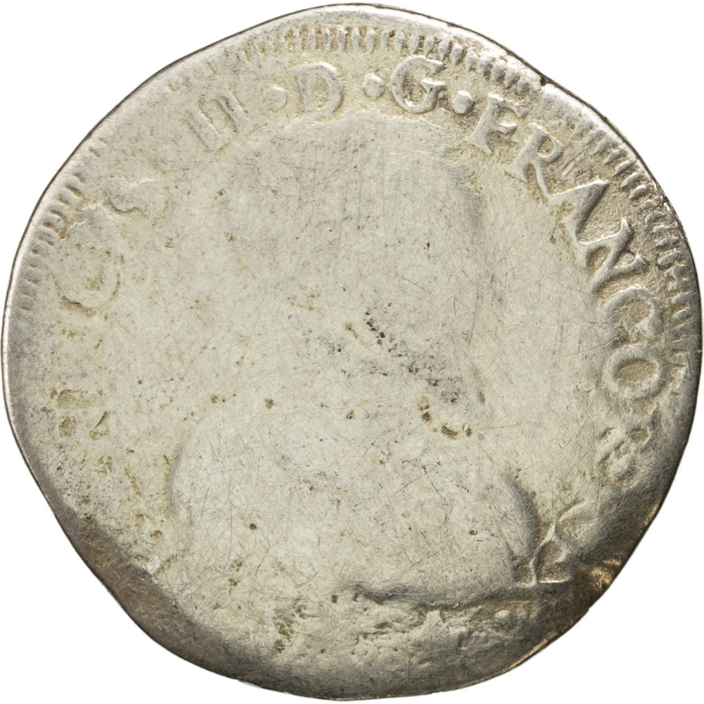 FRANCE, Teston, 1557, Bayonne, VG(8-10), Silver, Sombart #4558, 8.52