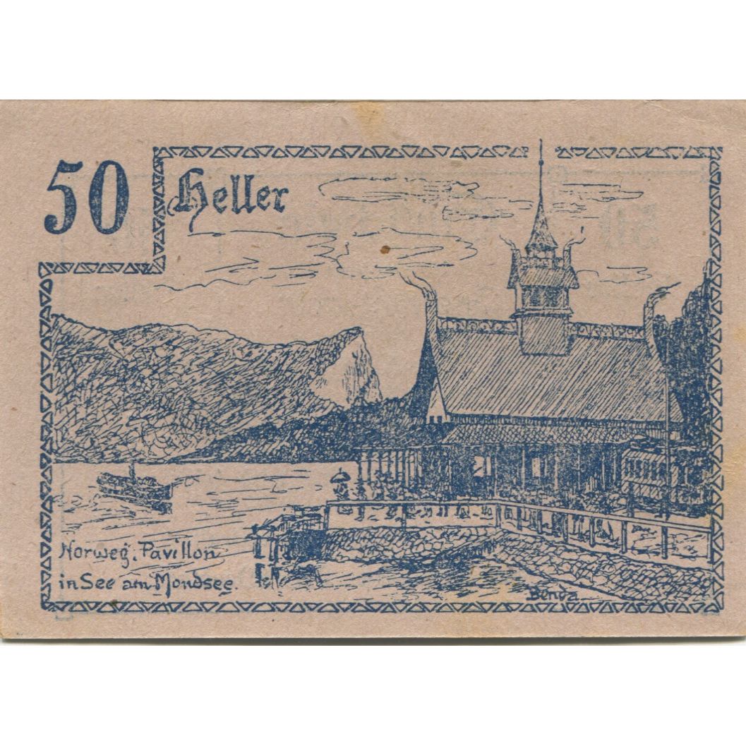 Billet, Autriche, Innerchwandt, 50 Heller, fleuve, 1920, SUP, Mehl:FS 408